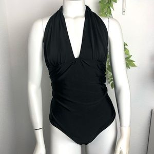 Black one piece swimsuit